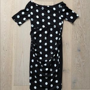 ASOS maternity polka dot midi dress